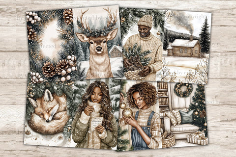 Cozy Winter Junk Journal Kit | Hygge Christmas Ephemera SVG GlamArtZhanna 