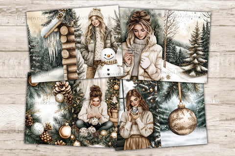 Cozy Winter Junk Journal Kit | Hygge Christmas Ephemera SVG GlamArtZhanna 