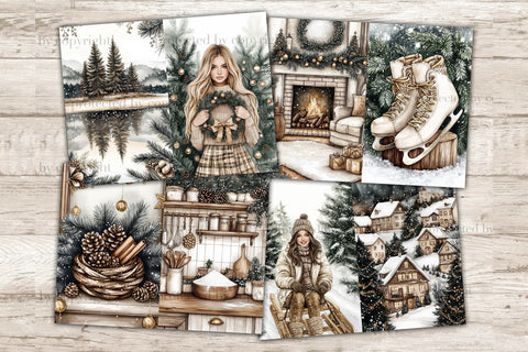Cozy Winter Junk Journal Kit | Hygge Christmas Ephemera SVG GlamArtZhanna 