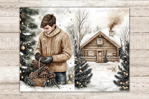 Cozy Winter Junk Journal Kit | Hygge Christmas Ephemera SVG GlamArtZhanna 