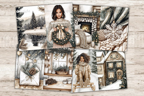 Cozy Winter Junk Journal Kit | Hygge Christmas Ephemera SVG GlamArtZhanna 