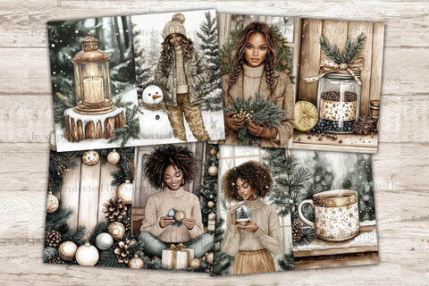 Cozy Winter Junk Journal Kit | Hygge Christmas Ephemera SVG GlamArtZhanna 