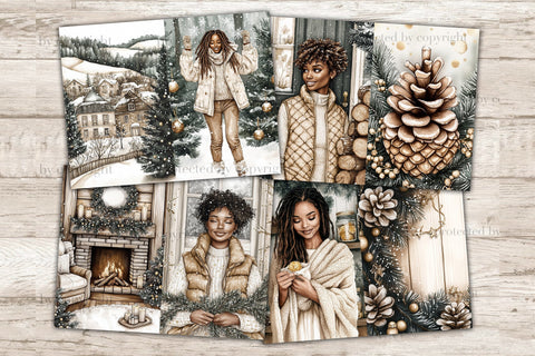 Cozy Winter Junk Journal Kit | Hygge Christmas Ephemera SVG GlamArtZhanna 