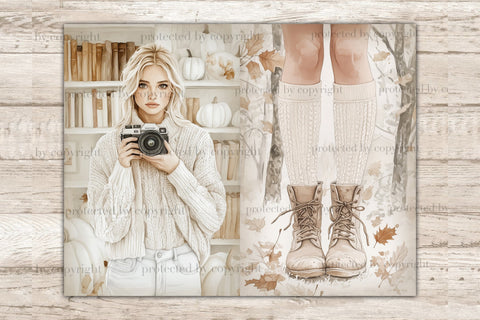 Cozy Winter Junk Journal Pages | Journal Card Bundle SVG GlamArtZhanna 