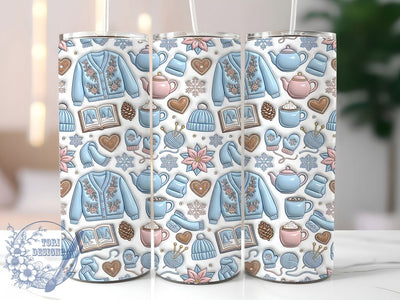 Cozy Winter Knitting 20oz Tumbler, Cozy Winter Knitting, Knitting Tumbler, Knitting PNG, Winter Knitting PNG, Cozy Knitting PNG, Knit Tumbler Wrap, Knitting Wrap PNG Sublimation ToriDesigns 