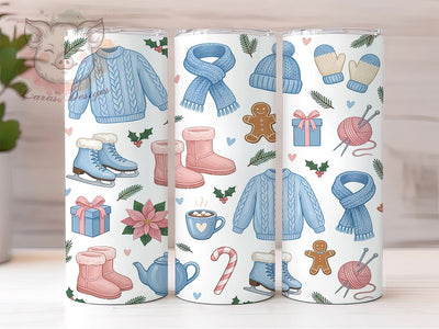 Cozy Winter Knitting 20oz Tumbler, Cozy Winter Knitting, Knitting Tumbler, Winter Knitting PNG, Cozy Knitting PNG, Knit Tumbler Wrap, Winter Knit Tumbler, Knitting Sublimation Sublimation Lara' s Designs 