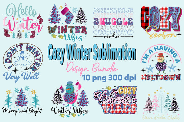 Cozy Winter Sublimation Bundle Sublimation SVGArt 