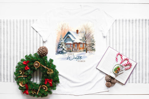 Cozy Winter Vibes PNG Sublimation Sublimation CraftLabSVG 