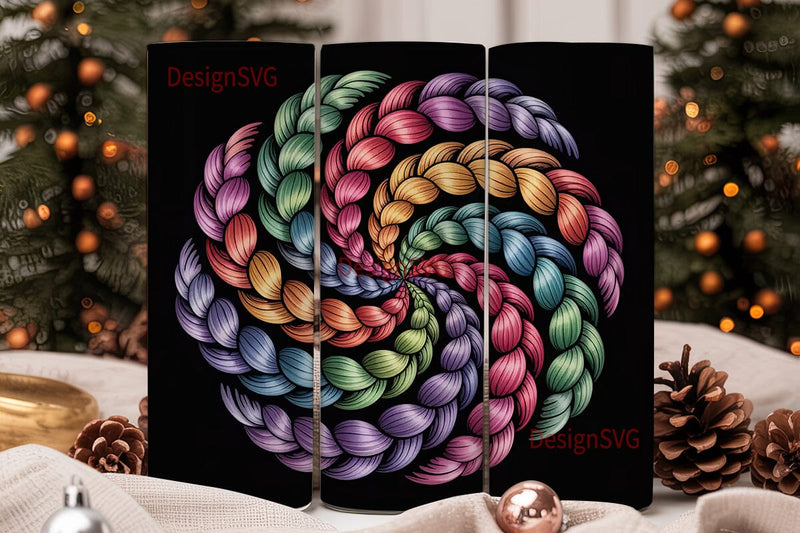 Cozy Yarn Tumbler Wrap Sublimation DesignSVG 