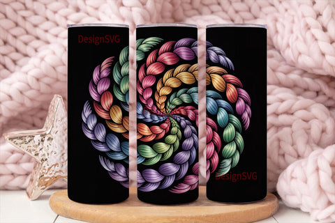Cozy Yarn Tumbler Wrap Sublimation DesignSVG 