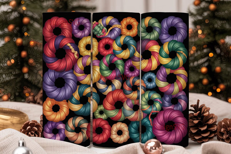 Cozy Yarn Tumbler Wrap Sublimation DesignSVG 