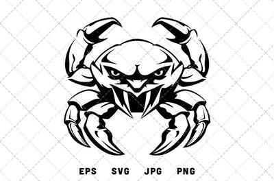 Crab Mascot Graphics - JPG, SVG, PNG, EPS - Digital Download with Commercial License for Cricut, Silhouette, Scan N Cut Crafting SVG Loveleen Kaur 