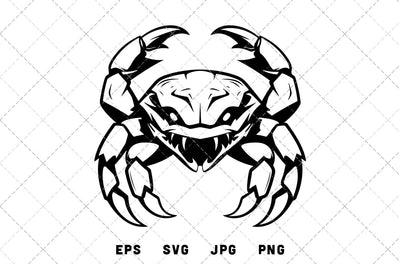 Crab Mascot Graphics - JPG, SVG, PNG, EPS - Digital Download with Commercial License for Cricut, Silhouette, Scan N Cut Crafting SVG Loveleen Kaur 