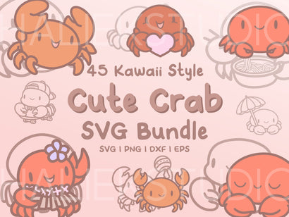 Crab SVG Design Set SVG HalieKStudio 