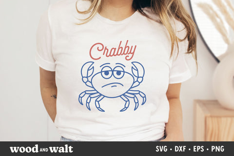 Crabby SVG | Funny Summer PNG | Return To Beach Design SVG Wood And Walt 