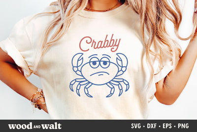 Crabby SVG | Funny Summer PNG | Return To Beach Design SVG Wood And Walt 