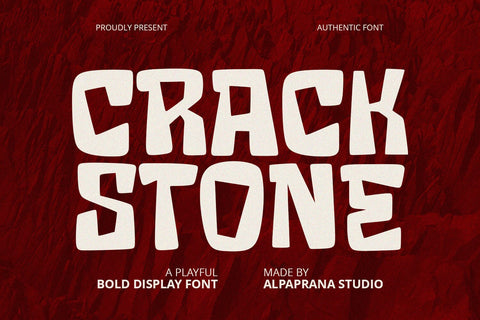 Crack Stone - Display Font Font Alpaprana Studio 
