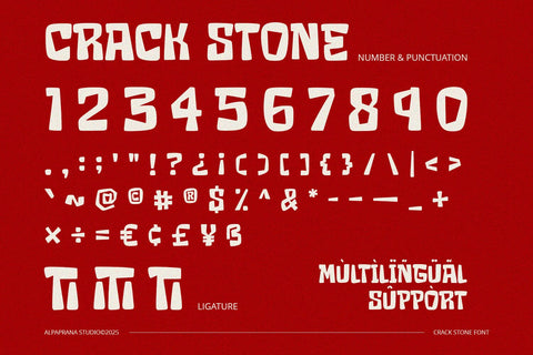 Crack Stone - Display Font Font Alpaprana Studio 