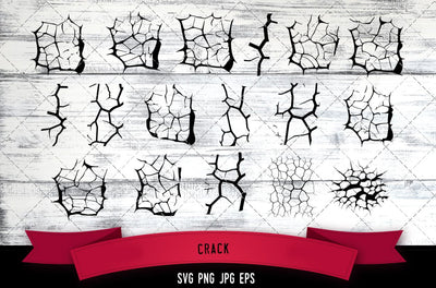 Crack Vector Bundle - JPG, SVG, PNG, EPS - Digital Download with Commercial License for Cricut, Silhouette, Scan N Cut Crafting SVG Loveleen Kaur 