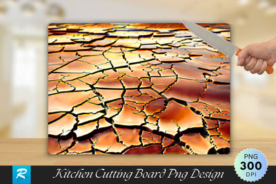 Cracked Earth Cutting Board Sublimation Regulrcrative 