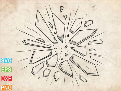 Cracked Glass Clipart, Cracked Glass SVG SVG Creativeart88 