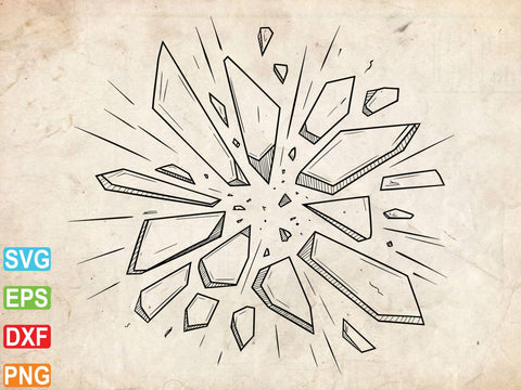 Cracked Glass Clipart, Cracked Glass SVG SVG Creativeart88 