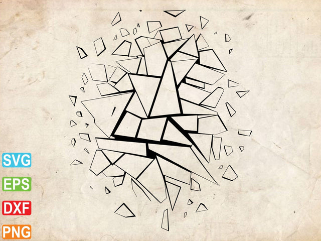 Cracked Glass Clipart, Cracked Glass SVG SVG Creativeart88 