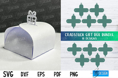 Cradstock Gift Box SVG | Paper Cut Design | SVG File SVG Fly Design 