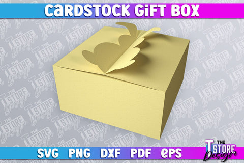 Cradstock Gift Box SVG | Paper Cut Design | SVG File SVG The T Store Design 