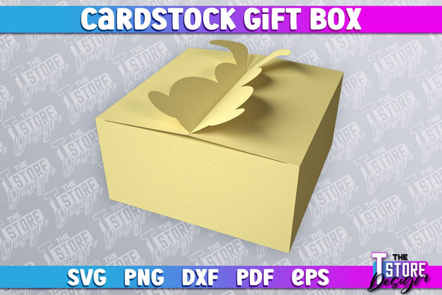 Cradstock Gift Box SVG | Paper Cut Design | SVG File SVG The T Store Design 