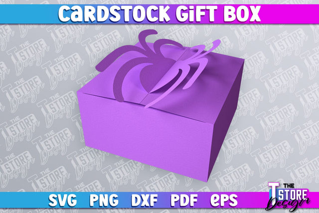 Cradstock Gift Box SVG | Paper Cut Design | SVG File SVG The T Store Design 