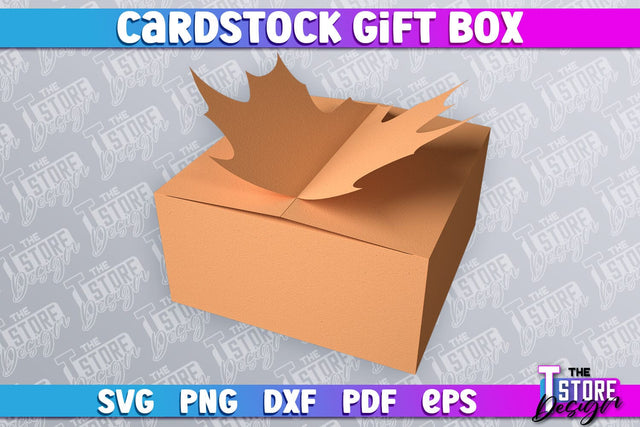 Cradstock Gift Box SVG | Paper Cut Design | SVG File SVG The T Store Design 