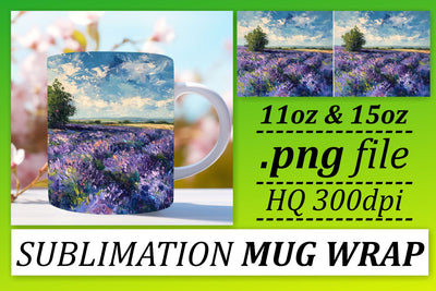 Craft a Coffee Masterpiece with this Sublimation Mug Wrap - Flower Oil Paint Theme Sublimation afrosvg 