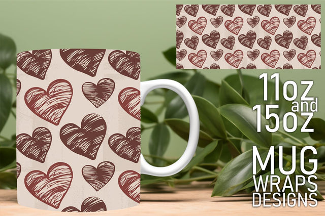 Craft beautifully personalized mugs, easy-to-use designs! , Heart Sublimation HoodArtCraft 