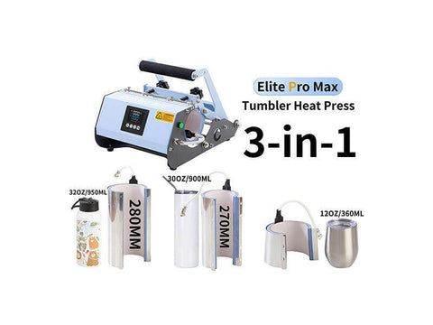 Craft Express 3-in-1 Elite Pro Tumbler Heat Press – For 11oz, 20oz & 30oz Tumblers Physical Craft Express 