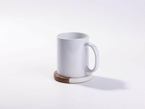 Craft Express 4 Pack Engravable Round Marble and Wood Coasters – 4" | Blanks for Laser Engraving Physical Craft Express 