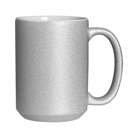 Craft Express 6 Pack 15oz Silver Glitter Sublimation Mugs | Blanks for Sublimation Physical Craft Express 