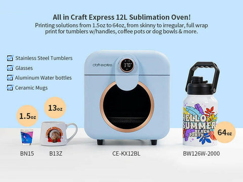 Craft Express Elite Pacific Blue 12L Sublimation Oven Physical Craft Express 