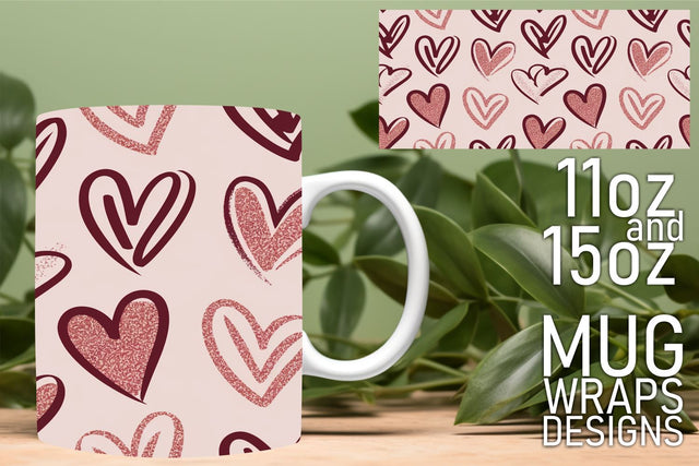 Craft stunning mugs, versatile templates for every occasion! , Heart Sublimation HoodArtCraft 