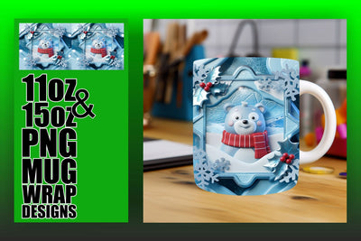 Craft stunning mugs, vibrant wraps available for all! , 3D Xmas Sublimation HoodArtCraft 