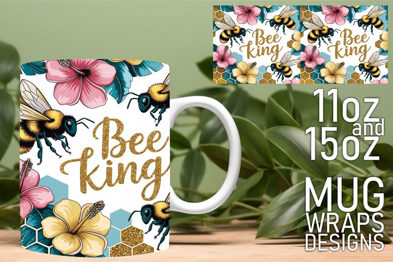 Craft your custom mugs, vibrant PNG files for sublimation! , Bee Sublimation HoodArtCraft 