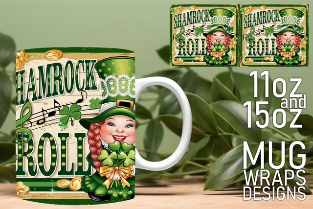 Craft your custom mugs, vibrant PNG files for sublimation! , St Patrick Sublimation HoodArtCraft 