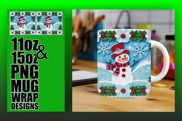 Craft your dream mugs, versatile designs for sublimation! , 3D Xmas Sublimation HoodArtCraft 