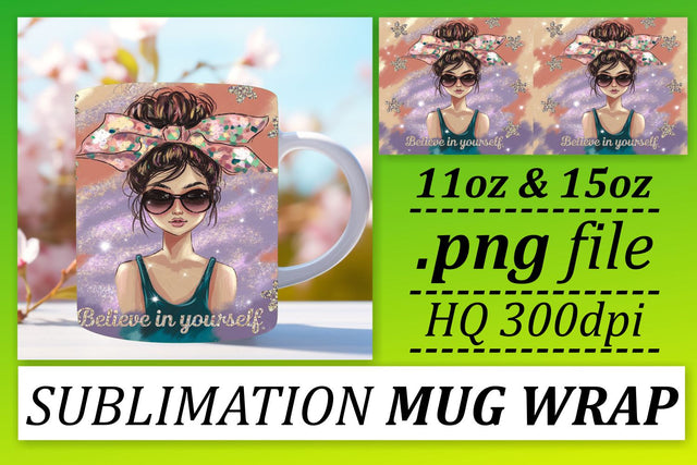 Craft your mugs, with our stunning wrap designs! , Woman Sublimation afrosvg 