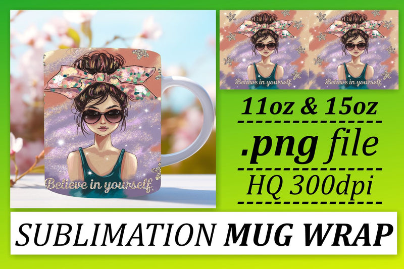 Craft your mugs, with our stunning wrap designs! , Woman Sublimation afrosvg 