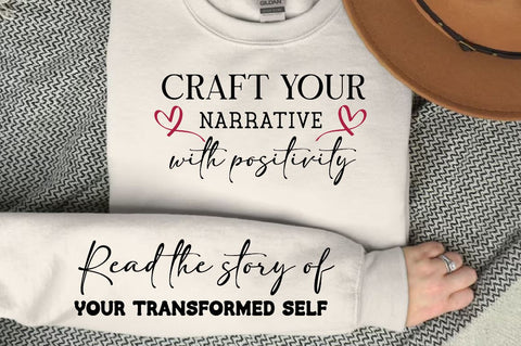 Craft your narrative with positivity Sleeve SVG Design, Positive Sleeve SVG SVG Regulrcrative 