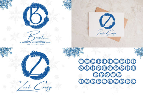 Crafters Monogram Logo Bundle + Plump Bonus Pack Font Dm Letter Studio 