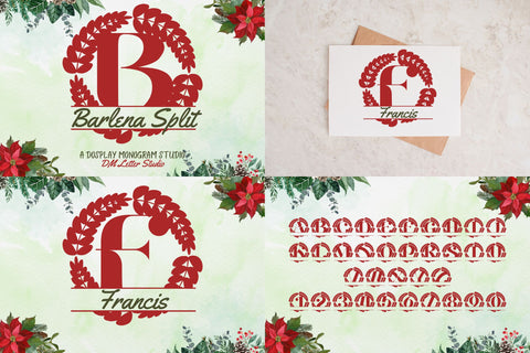Crafters Monogram Logo Bundle + Plump Bonus Pack Font Dm Letter Studio 