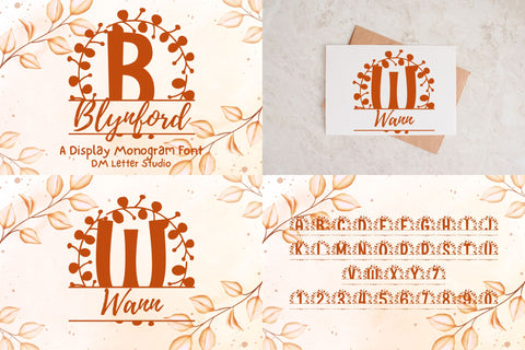 Crafters Monogram Logo Bundle + Plump Bonus Pack Font Dm Letter Studio 