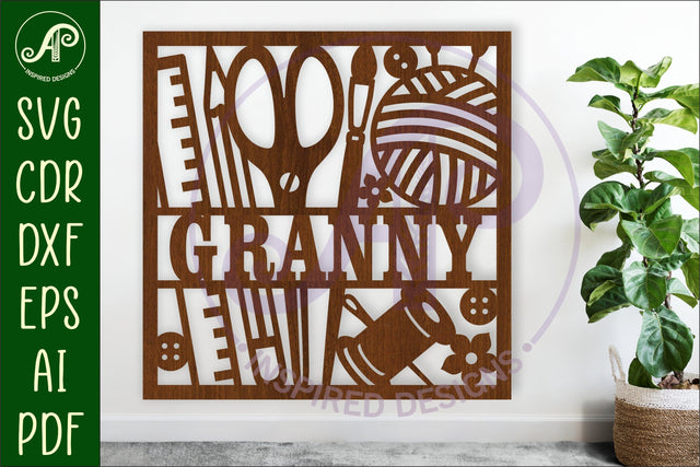 Crafters name sign svg laser cut design or card SVG APInspireddesigns 